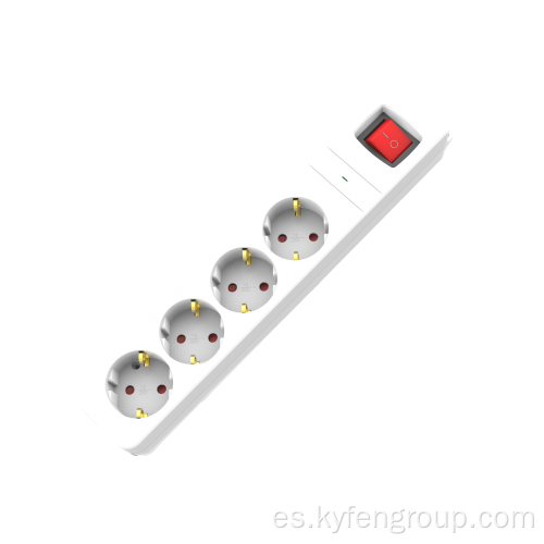 Geramany Standrad 16a 230V 4 vías Power Strip